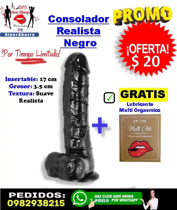 Consolador Negro / Juguetes Sexuales Dildo