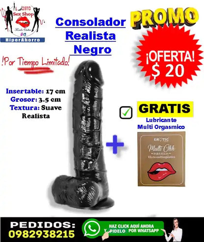 Consolador Negro / Juguetes Sexuales Dildo