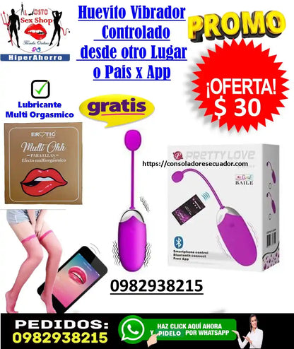 Vibrador Inalambrico con Bluetooth y APP Abner