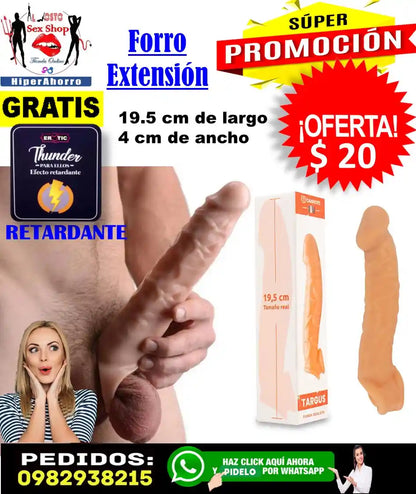 funda extensora de pene de silicona realista en ecuador