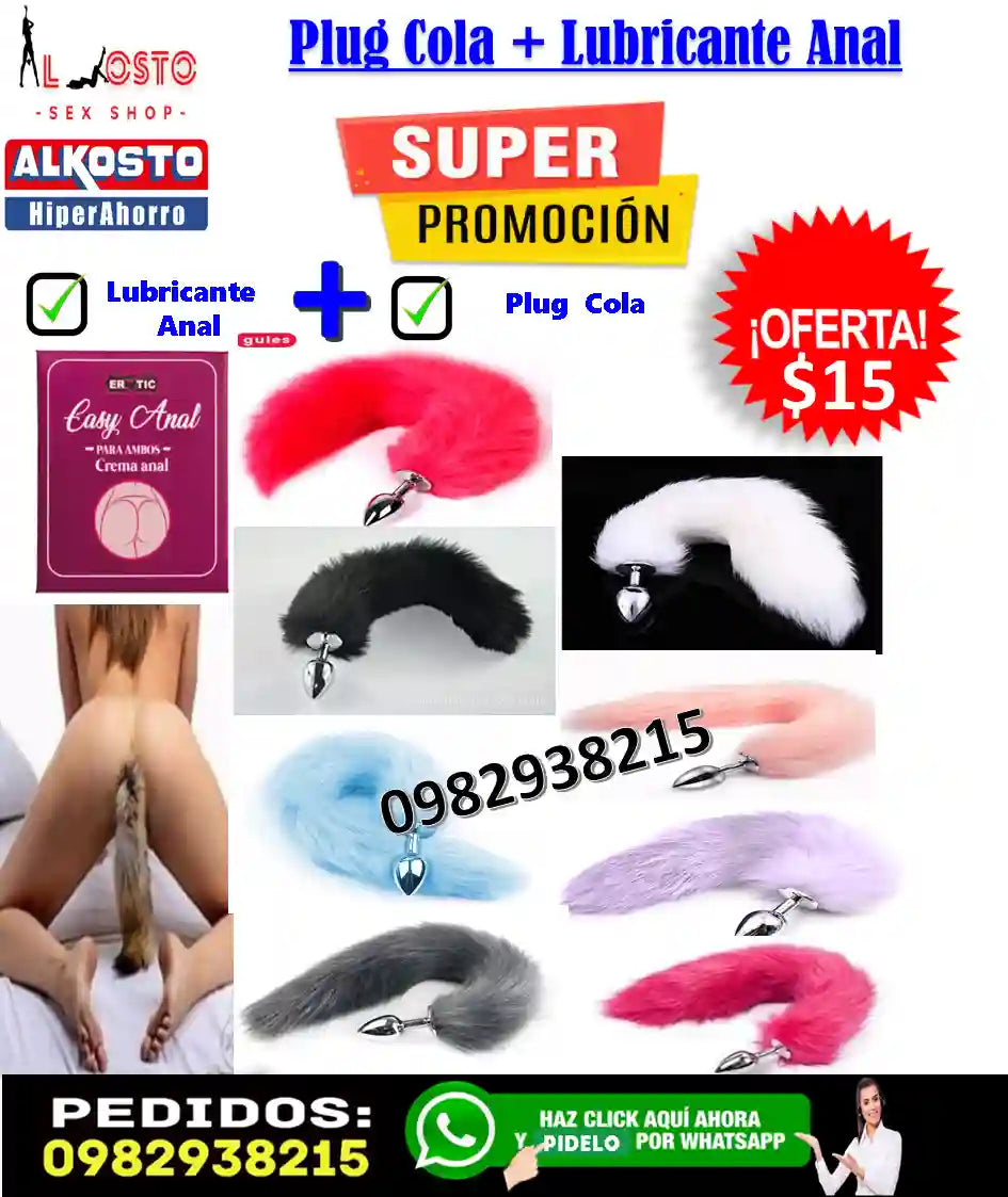plug anal de cola Plug Anal Metálico Cola de Zorro — Boutique Erótica main image 0