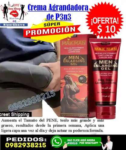 Crema para agrandar el miembro masculino