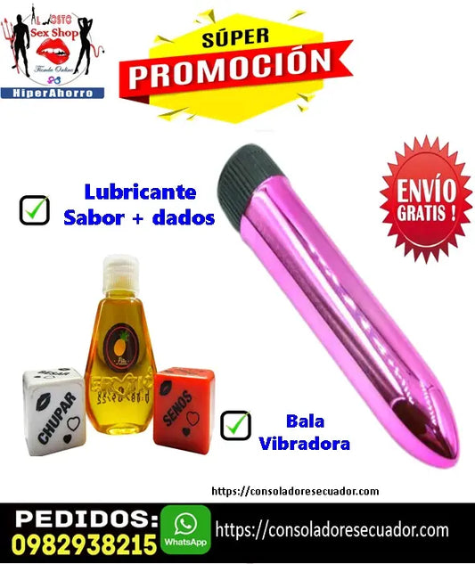 Bala Vibradora Silenciosa de Silicona Médica