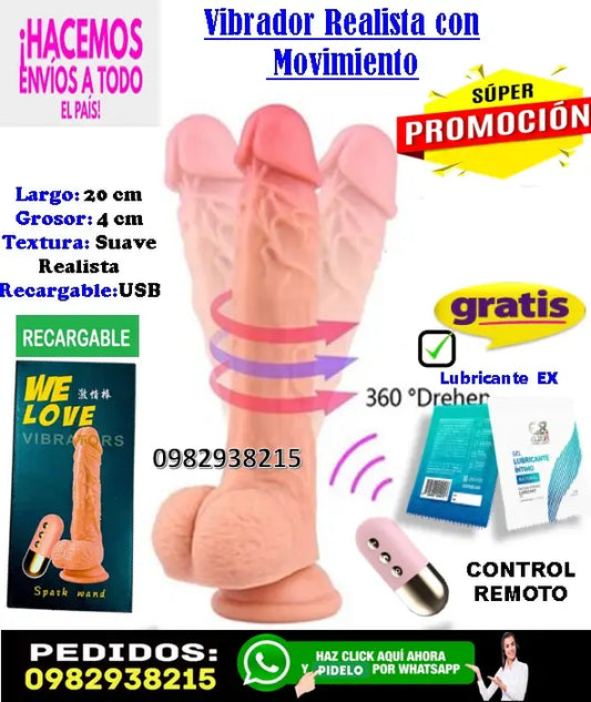Vibrador a control remoto inalámbrico de silicona médica recargable en ecuador