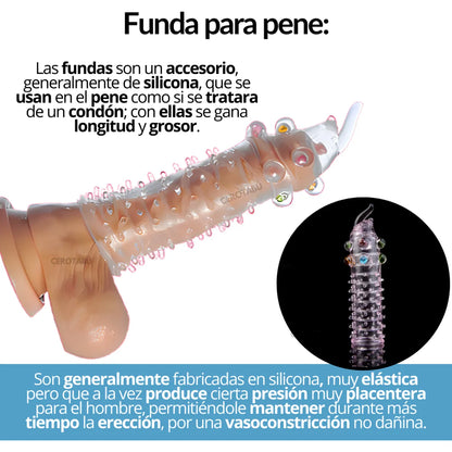 funda texturizada para pene con perlas estimulantes en ecuador